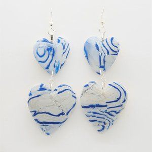 Marbled Heart Earrings